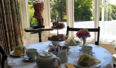 The Saddlery Tearoom at Rydal Mount, Wordsworth's Family Home in Ambleside, Lake District