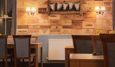 Dining room seating at The Shepherds Inn in Langwathby, Cumbria