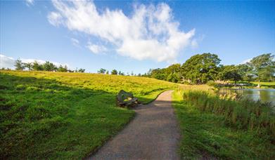Path at Talkin Tarn Country Park in Brampton, Cumbria