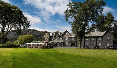 Exterior and grounds at The Coniston Inn, Coniston, Lake District