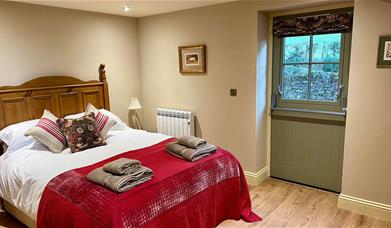 Downstairs Double Bedroom at The Old Piggery at Helm Mount Cottages near Kendal, Cumbria