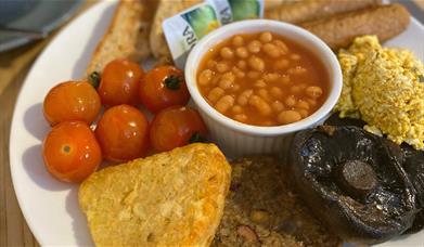 Full English Breakfast at Foxes Cafe Lounge in Carlisle, Cumbria