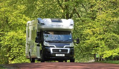 Touring caravan at Skelwith Fold Caravan Park