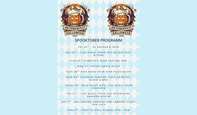 Poster for The Royal Barn's Spooktoberfest in Kirkby Lonsdale, Cumbria