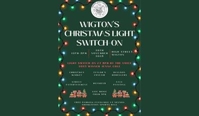 Wigton's Christmas light switch on poster