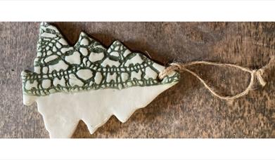 Dry Clay Christmas tree ornament