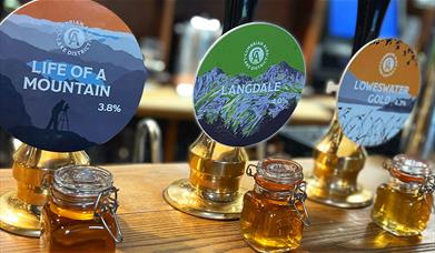Local Beers on Tap at Kirkstile Inn in Loweswater, Lake District
