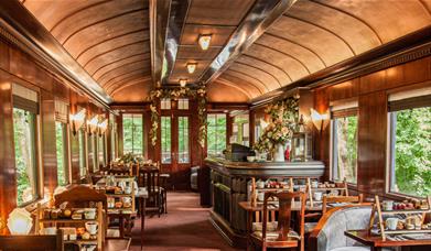 Interior View of The Carriage Cafe at Bassenthwaite Lake Station & Carriage Cafe in Bassenthwaite Lake, Lake District