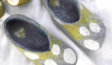 A pair of Felt Slippers
