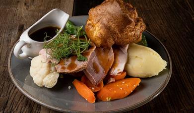 Roast dinner from The Greyhound Inn in Shap, Cumbria