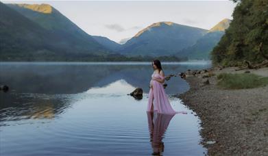 Maternity photo in a scenic Lake District location with Anna Bailey Photography