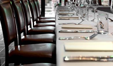 Table setting for an private event at Heather Glen Country House in Ainstable, Cumbria © Al Topping