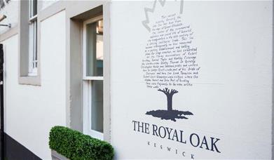 Exterior Signage at The Royal Oak, Keswick in the Lake District, Cumbria