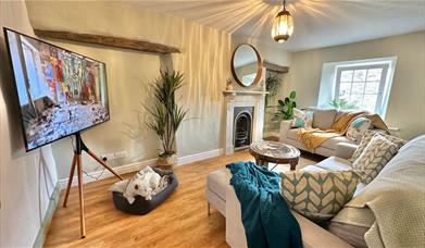 Living room in Arcade Royale from Muddy Boots Escapes in Kirkby Stephen, Cumbria