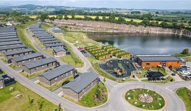 Holiday Homes for Sale, as seen from above at Ullswater Heights in Newbiggin, Lake District