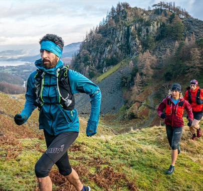 Trail Runners at the new 13 Valleys Ultra Running Event in the Lake District, Cumbria