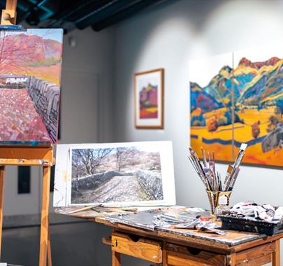 Artwork in the Gallery at Rheged in Penrith, Cumbria