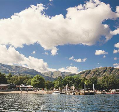 Views over Coniston Water from Coniston Boating Centre, Lake District