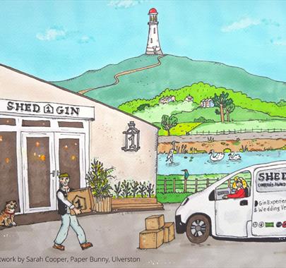Locally Produced Gin at Shed 1 Distillery in Ulverston, Cumbria