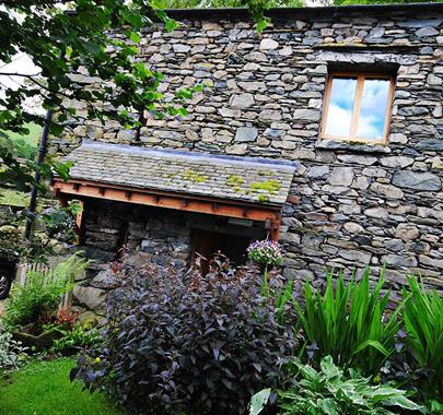 Exterior and Garden at The Byre at Deepdale Hall in Patterdale, Lake District