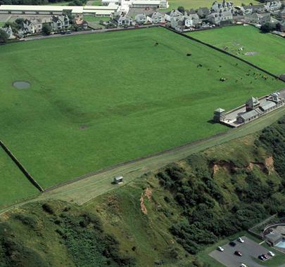 Senhouse Roman Museum from the Air in Maryport, Cumbria