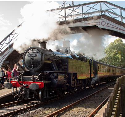 Historic Steam Trains at Lakeside & Haverthwaite Railway in the Lake District, Cumbria