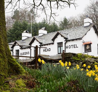 Exterior at The Queens Head in Troutbeck, Lake District