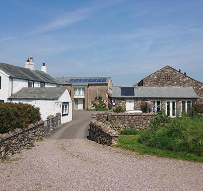 Houses as Seen from Paddle Beck Bridge at Southwaite Green Farm near Cockermouth, Cumbria