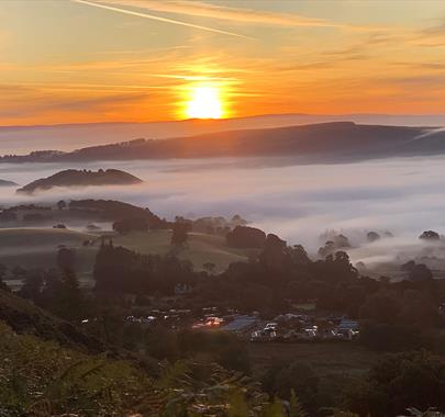 Sunsets near The Quiet Site Holiday Park in Ullswater, Lake District