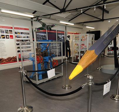 Exhibits at The Pencil Museum in Keswick, Lake District