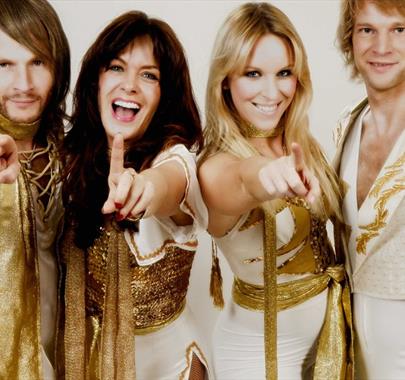 Abba Tribute Band, performing at the Macdonald Old England Hotel & Spa in Bowness-on-Windermere, Lake District