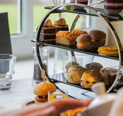Afternoon Tea Spread at Daffodil Hotel & Spa in the Lake District, Cumbria