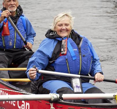 Visitors Canoeing with Anyone Can in the Lake District, Cumbria