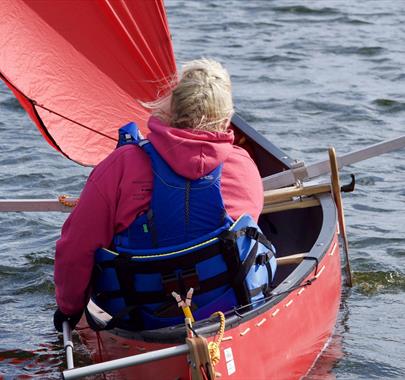 Visitors Canoe Sailing with Anyone Can in the Lake District, Cumbria