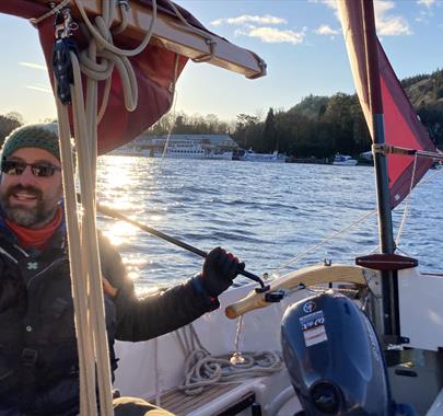 Visitors Sailing with Anyone Can in the Lake District, Cumbria