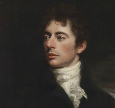 Painting of Robert Southey, Promoting an Armitt Talk Series 2024 at The Armitt Museum in Ambleside, Lake District
