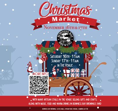 Poster for Christmas Market at Bowness Bay Brewing in Kendal, Cumbria