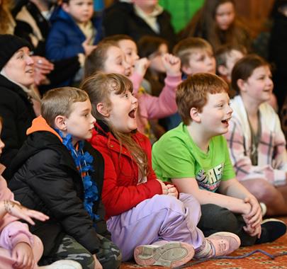 Children at the Festival of Colours, held by BarrowFull in Barrow-in-Furness, Cumbria