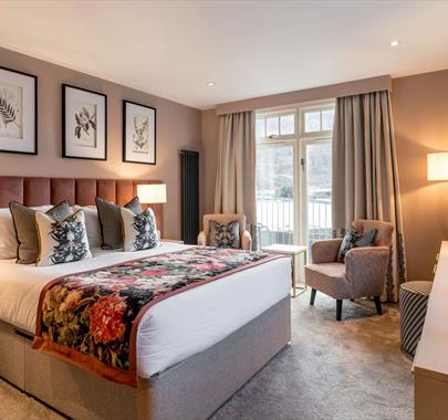 Double Bedroom at Borrowdale Gates Hotel in Grange near Keswick, Lake District