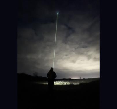 Person Stargazing over Coniston in the Lake District, Cumbria