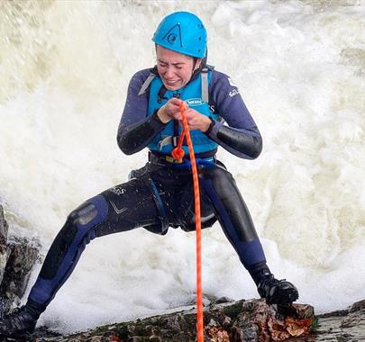 Visitor Ghyll Scrambling with Crags Adventures in the Lake District, Cumbria
