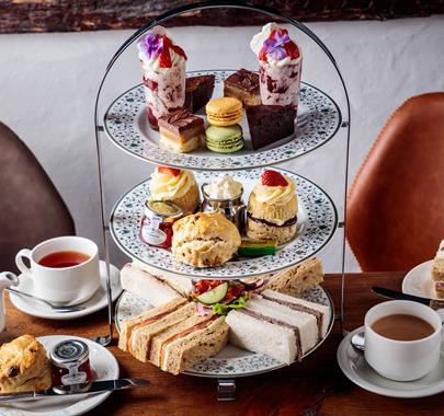 Afternoon Tea Spread at Crooklands Hotel in Milnthorpe, Cumbria