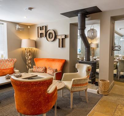 Seating at The Sally in Irthington, Cumbria