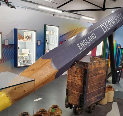 Exhibits at The Pencil Museum in Keswick, Lake District