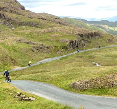 Cycling the Wrynose Pass with E-Bike Safaris Ltd in the Lake District, Cumbria