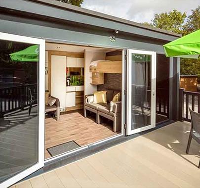 Porch at Glamping Pods at Troutbeck Head in Troutbeck, Lake District