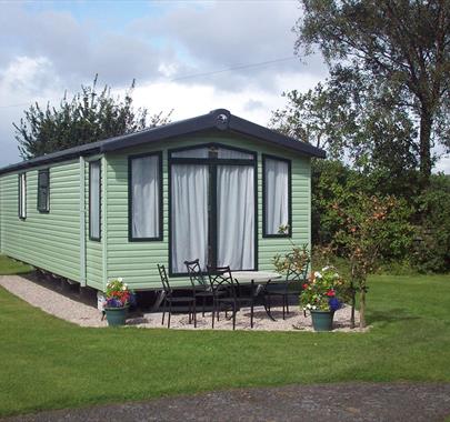 Exterior of Holiday Homes for Hire at Greaves Farm Caravan Park in the Lake District, Cumbria