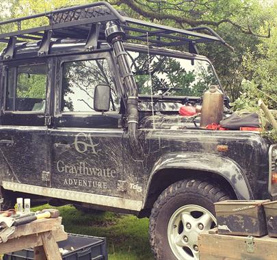 4x4 and Off-Roading at Family Bushcraft with Graythwaite Adventure Near Hawkshead, Lake District