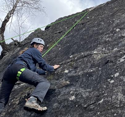 Visitors Rock Climbing with Genuine Adventures in the Lake District, Cumbria