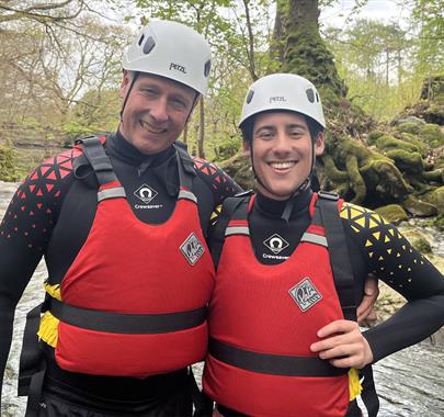 Visitors Ghyll Scrambling with Genuine Adventures in the Lake District, Cumbria